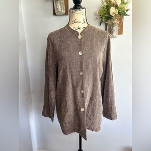 Dialogue linen and cotton blazer minimalist boho chic essential beach‎ wear